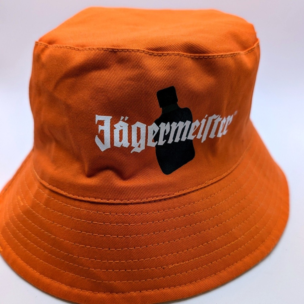 Jagermeister Bucket Hat Orange Green Reversible Liquor Promo Graphic Unisex